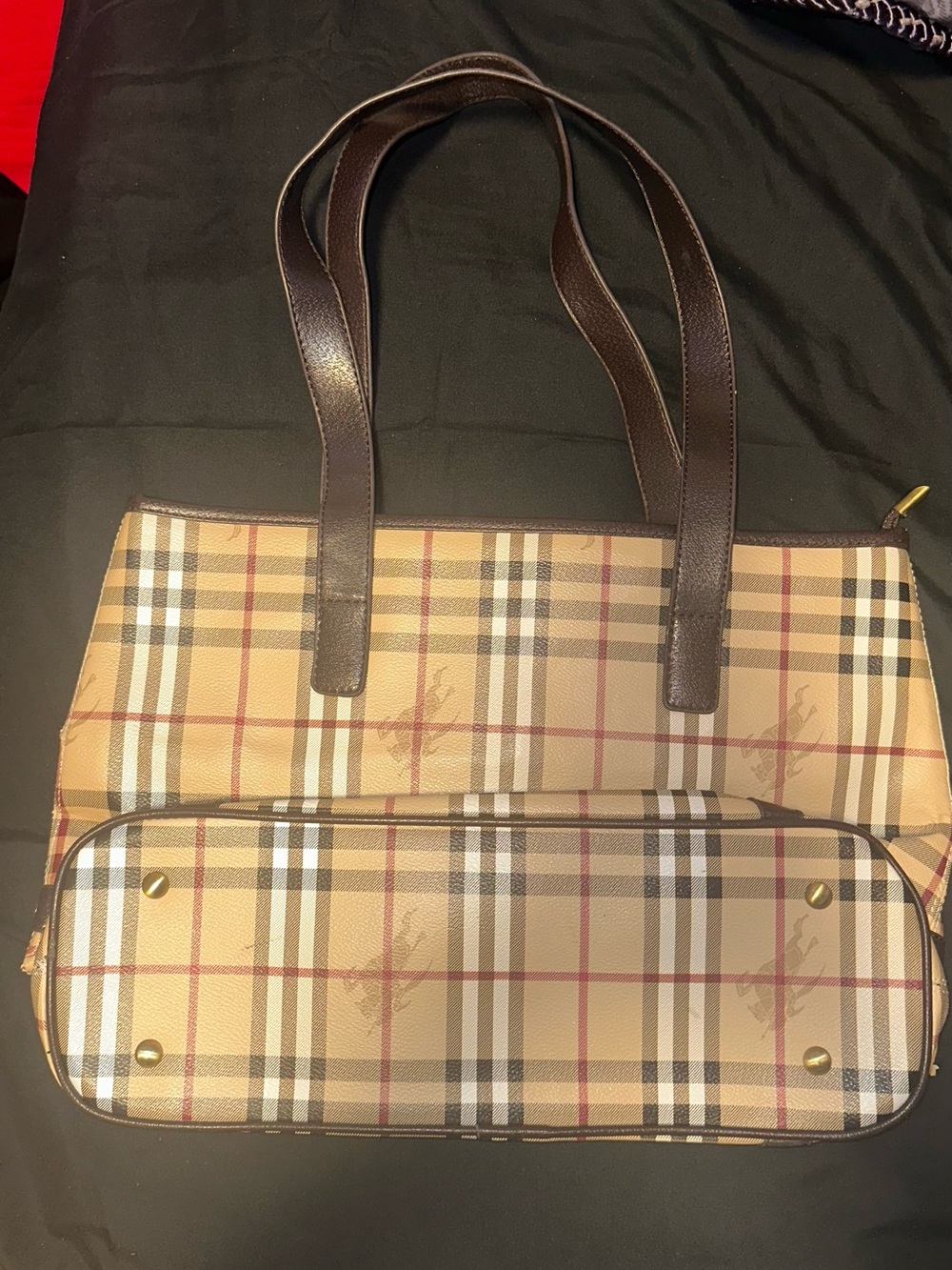 Burberry Vintage Haymarket Check Tote Bag - Made in Italy - Picture 3 of 4